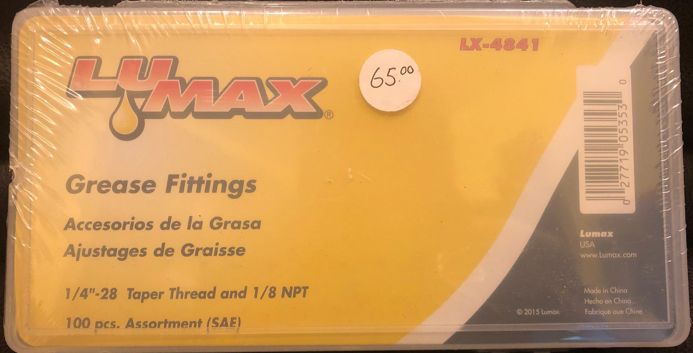 Lumax 100 pc Standard Grease Fittings-LX-4841