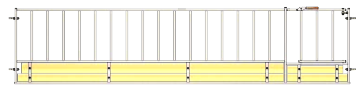 Ritchie 15 ft Vertical Rail Sheep Feed Barrier w/ Gate-3615G - 100