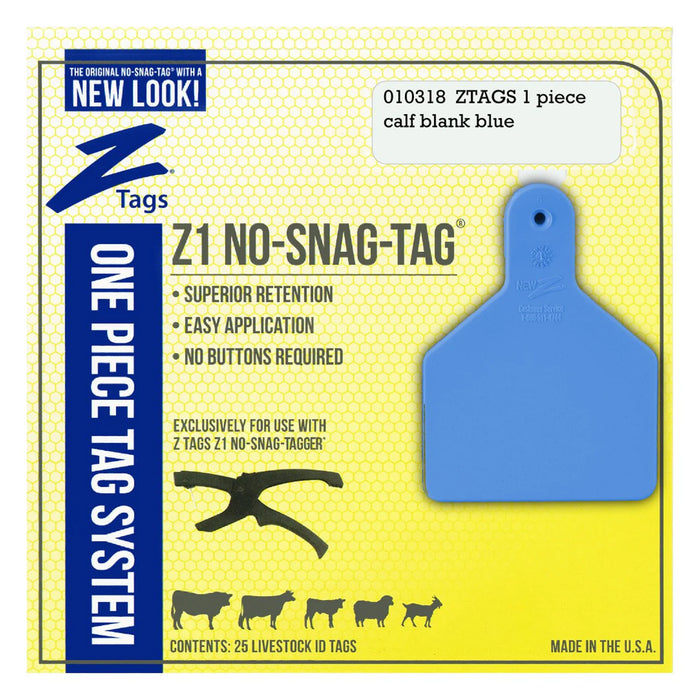 Z Tags 1 pc Calf Blank (25 pack)