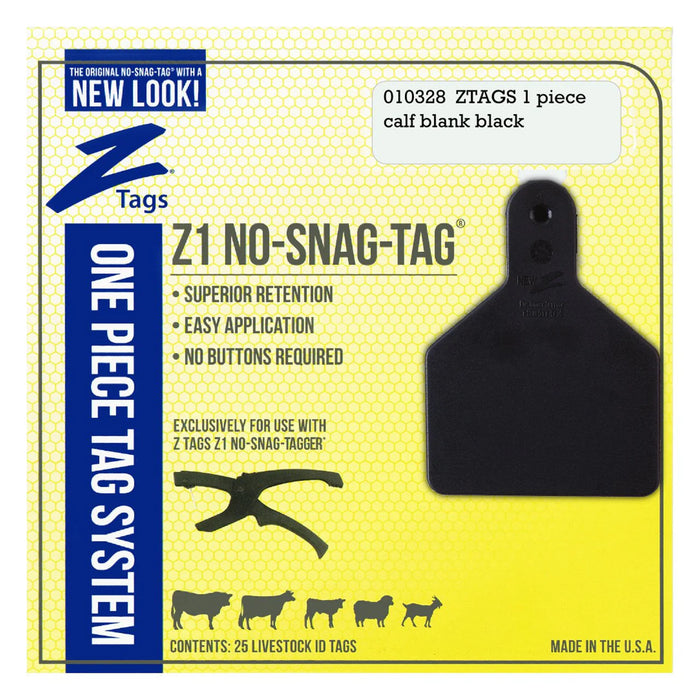 Z Tags 1 pc Calf Blank (25 pack)