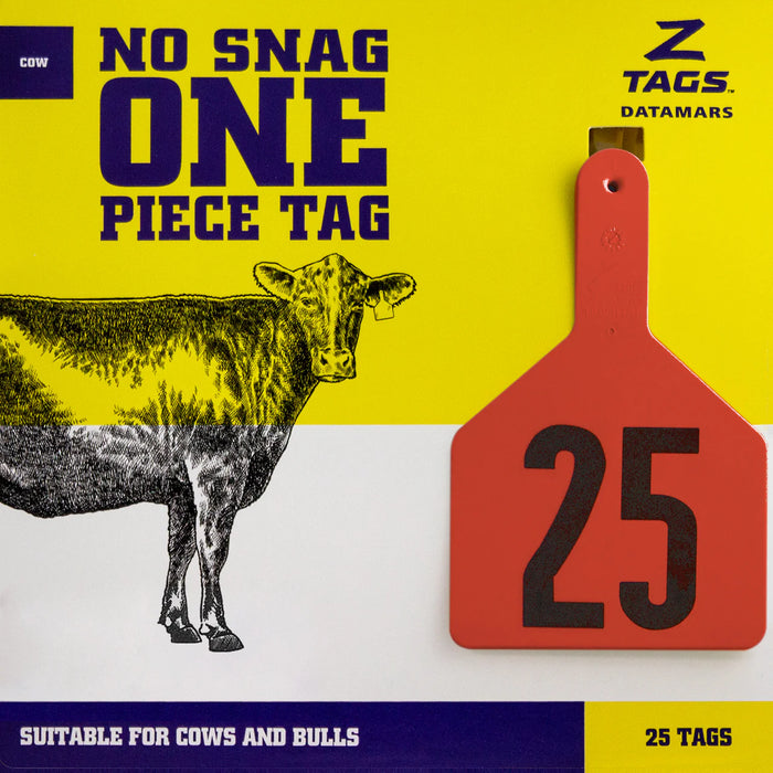 Z Tags 1 pc Cow Printed tag (25 units-pkg)