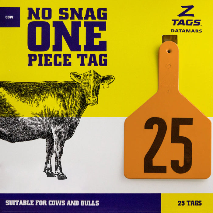 Z Tags 1 pc Cow Printed tag (25 units-pkg)