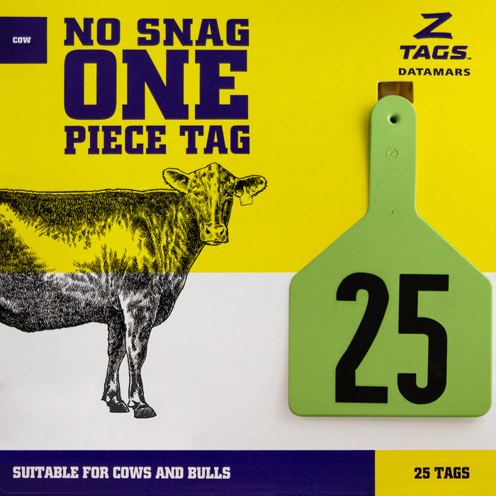 Z Tags 1 pc Cow Printed tag (25 units-pkg)