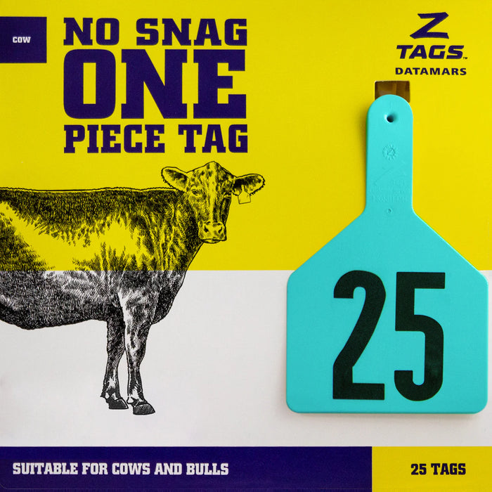 Z Tags 1 pc Cow Printed tag (25 units-pkg)