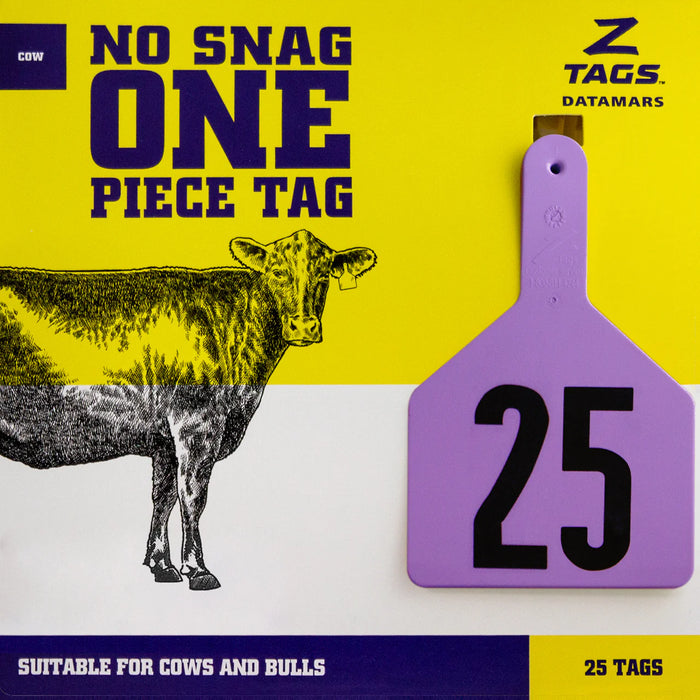 Z Tags 1 pc Cow Printed tag (25 units-pkg)