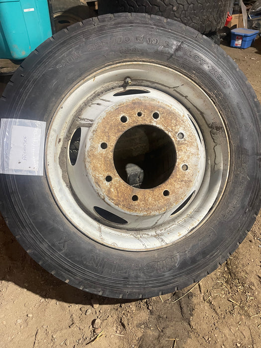 used Michelin 225/70R19.5 with dually rim.