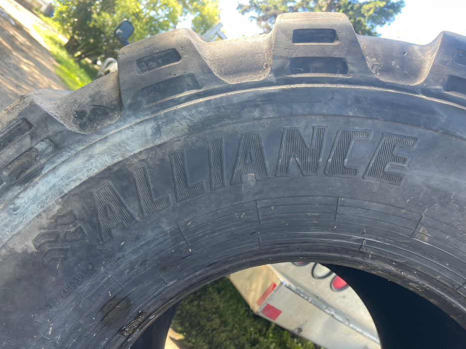 Used Alliance 750/45R22.5 flotation tires.