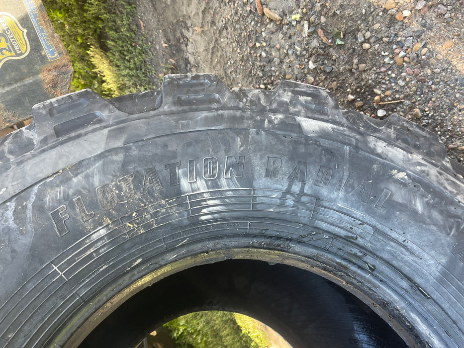 Used Alliance 750/45R22.5 flotation tires.