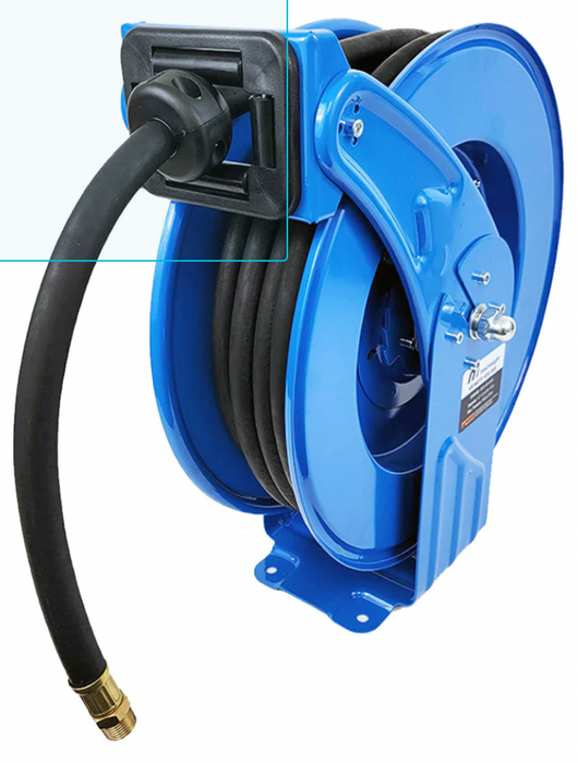 Retractable M3 Industrial Grade Air Water Hose Reel, Standard Retraction 1/2” x 50 ft