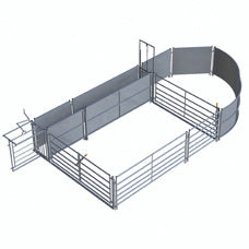 Two Part Gates in Frame for Sheep